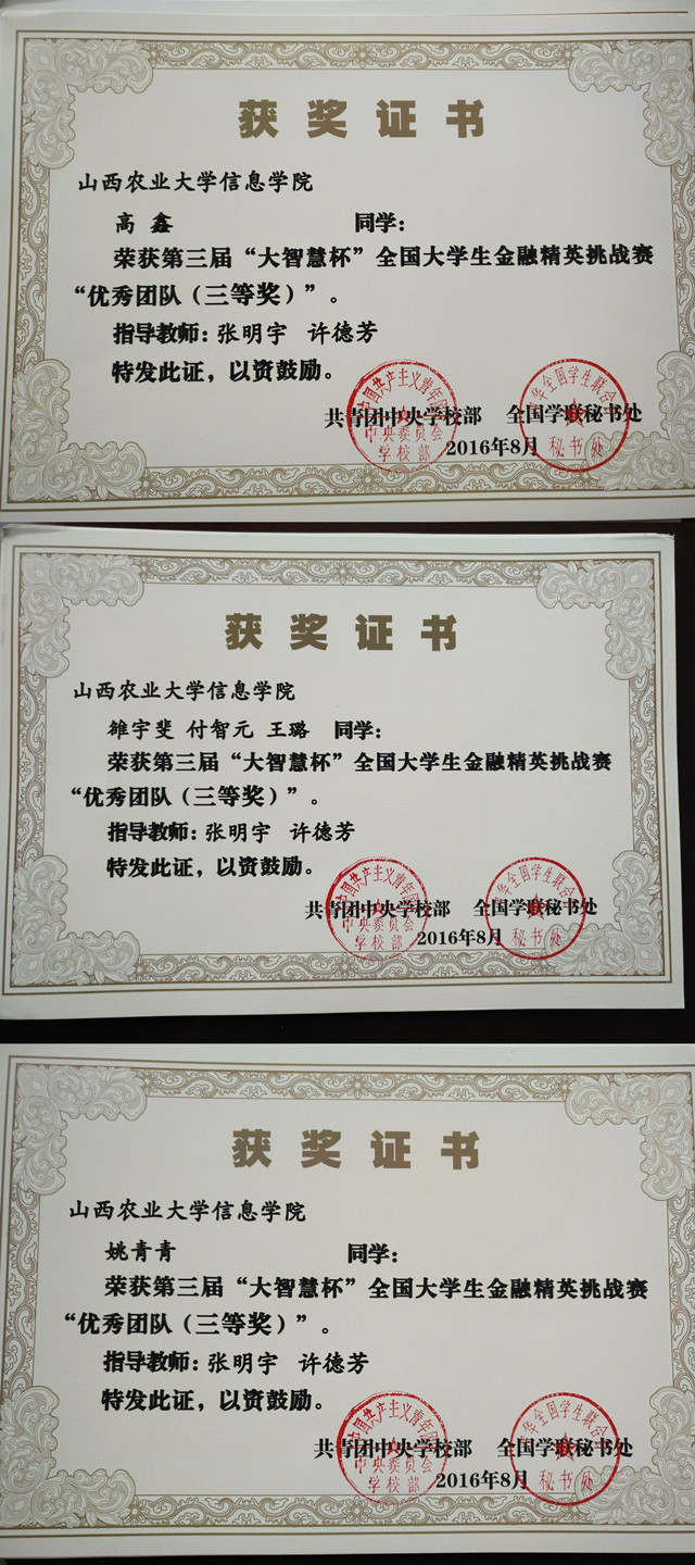 我集团学子在第三届“大智慧杯”全国大学生金融精英挑战赛获佳绩