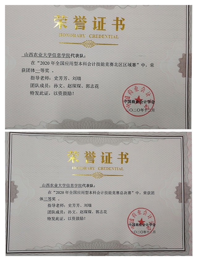 我集团学子在“2020年全国应用型本科会计技能竞赛” 中喜获佳绩